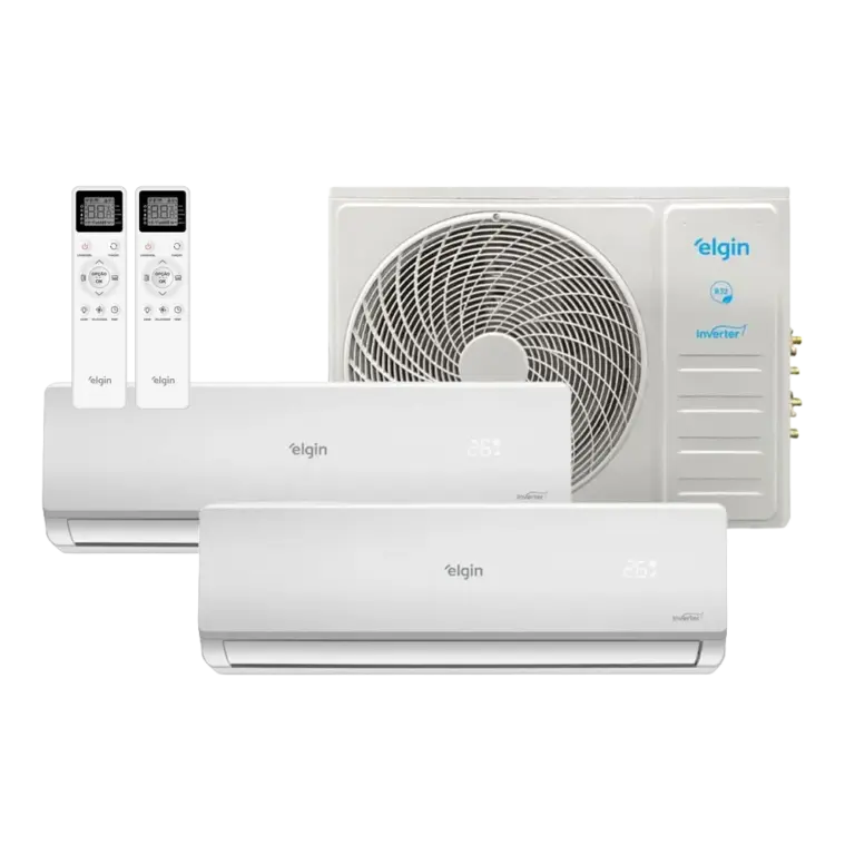 Ar Condicionado Bi Split Inverter Elgin Wi-Fi 18000 Btus (2x Evap HW 12000) Quente e Frio 220v R-32