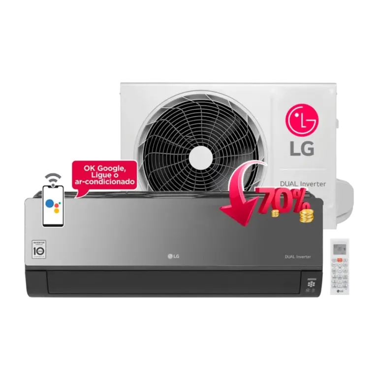 Ar Condicionado Split Hi Wall LG Dual Inverter Voice ArtCool +IA 24000 Btus Frio 220v R-32